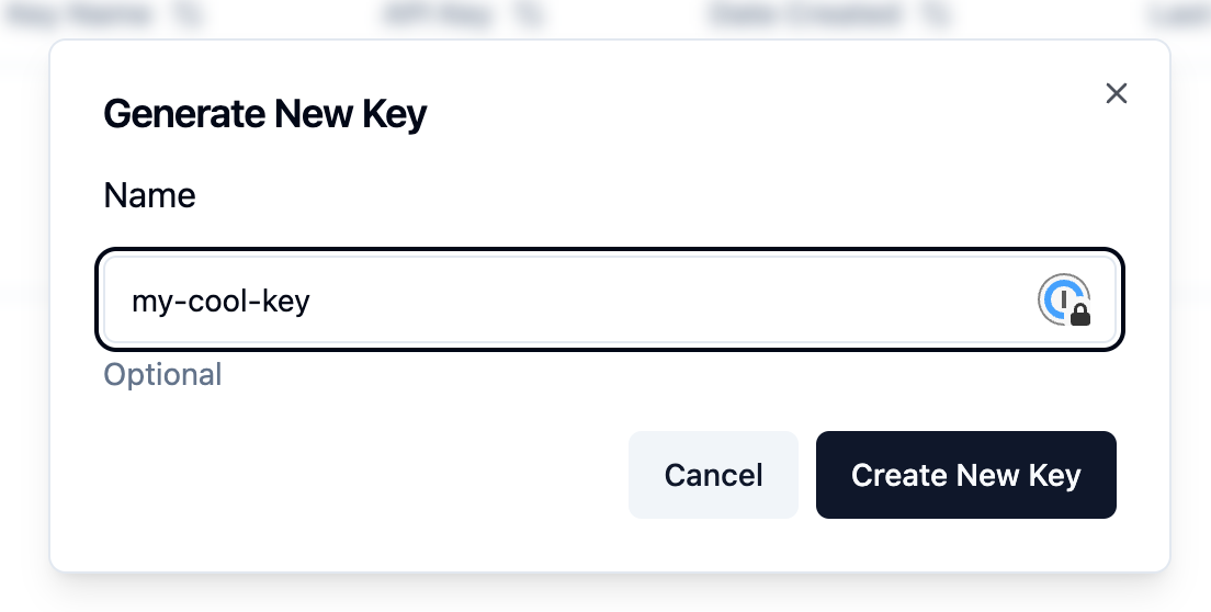 generate a new key